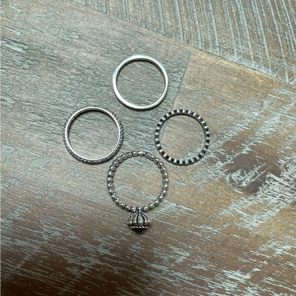 Sterling silver stackable rings - Picture 5 of 6